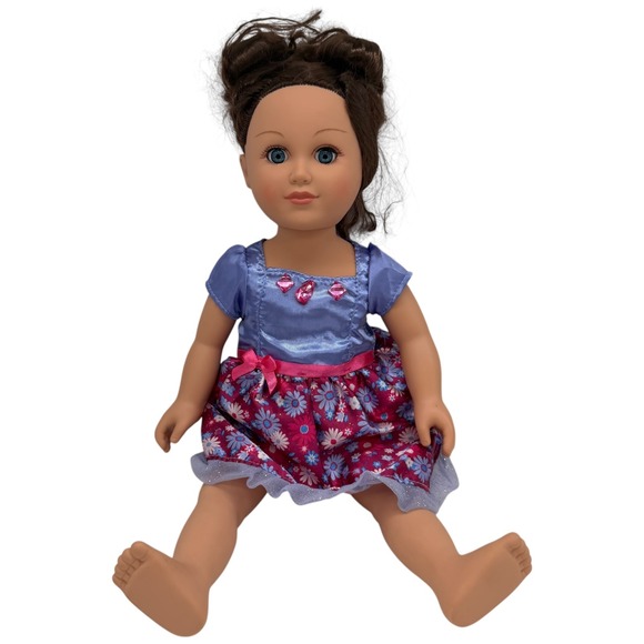 My Life As Other - My Life As Doll 2013 Blue Sparkle Flower Dress‎ Blue Eyes Brown Hair